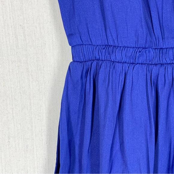 Ann Taylor~Loft~NWT~Blue Satin‎ Sleeveless Romper~Sz M - Picture 7 of 12